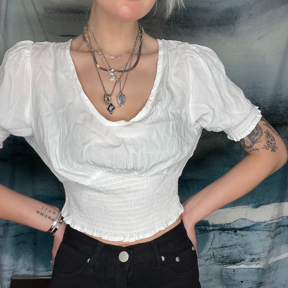 New with Tags Cotton On White Blouse